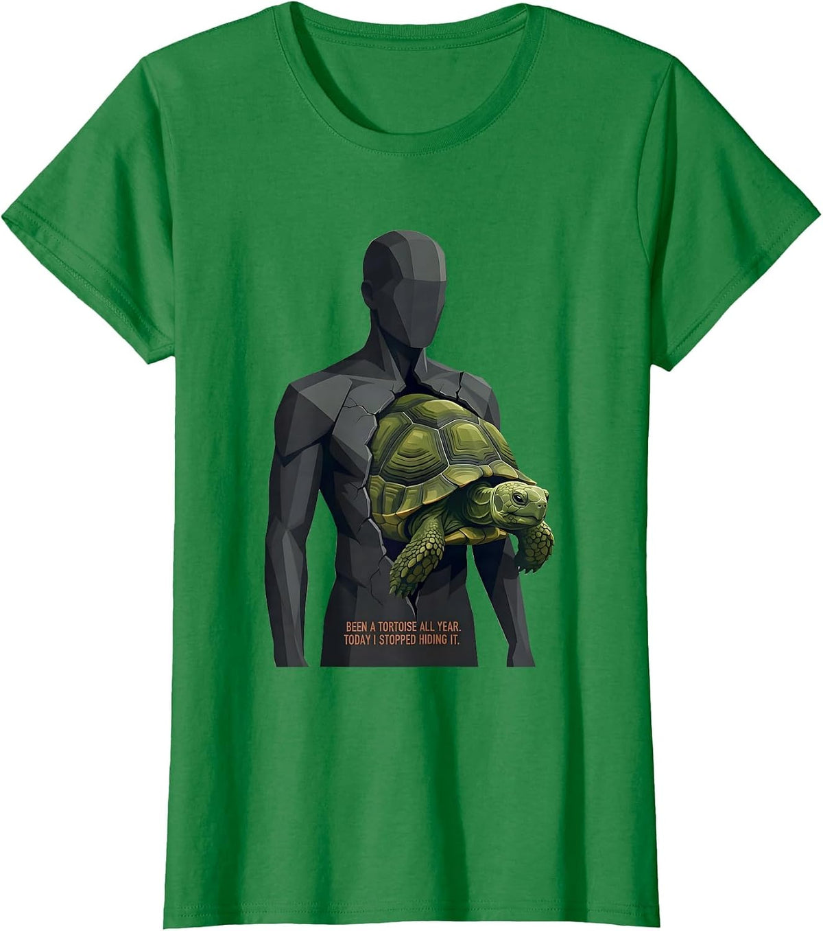 Been A Tortoise All Year Today I Stopped Hiding It Funny T-Shirt - Kelly Green
