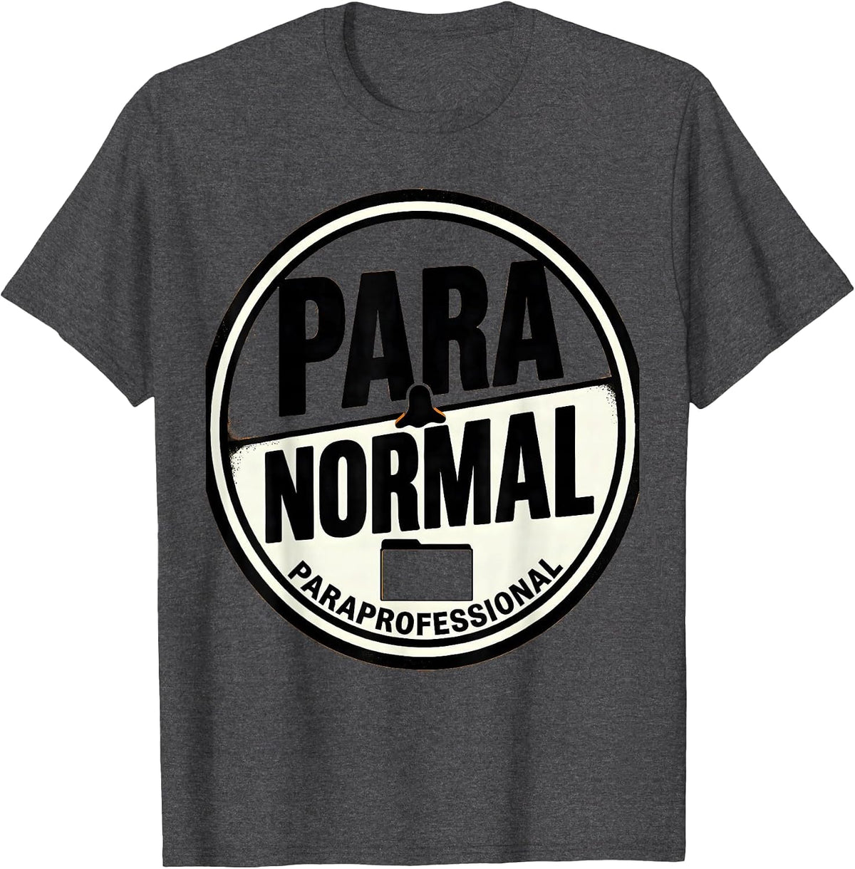 Men's Para Normal Paraprofessional Ghost Halloween Para Aide T-Shirt - Dark Heather Grey