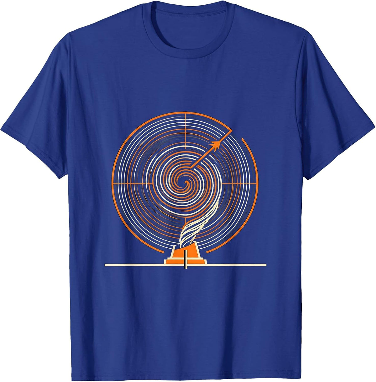 Hooked Vortex Minimalist Storm Chaser Enthusiast T-Shirt - Royal Blue
