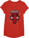 NBA Chicago Bulls Airbrush Logo T-Shirt - Girls Red