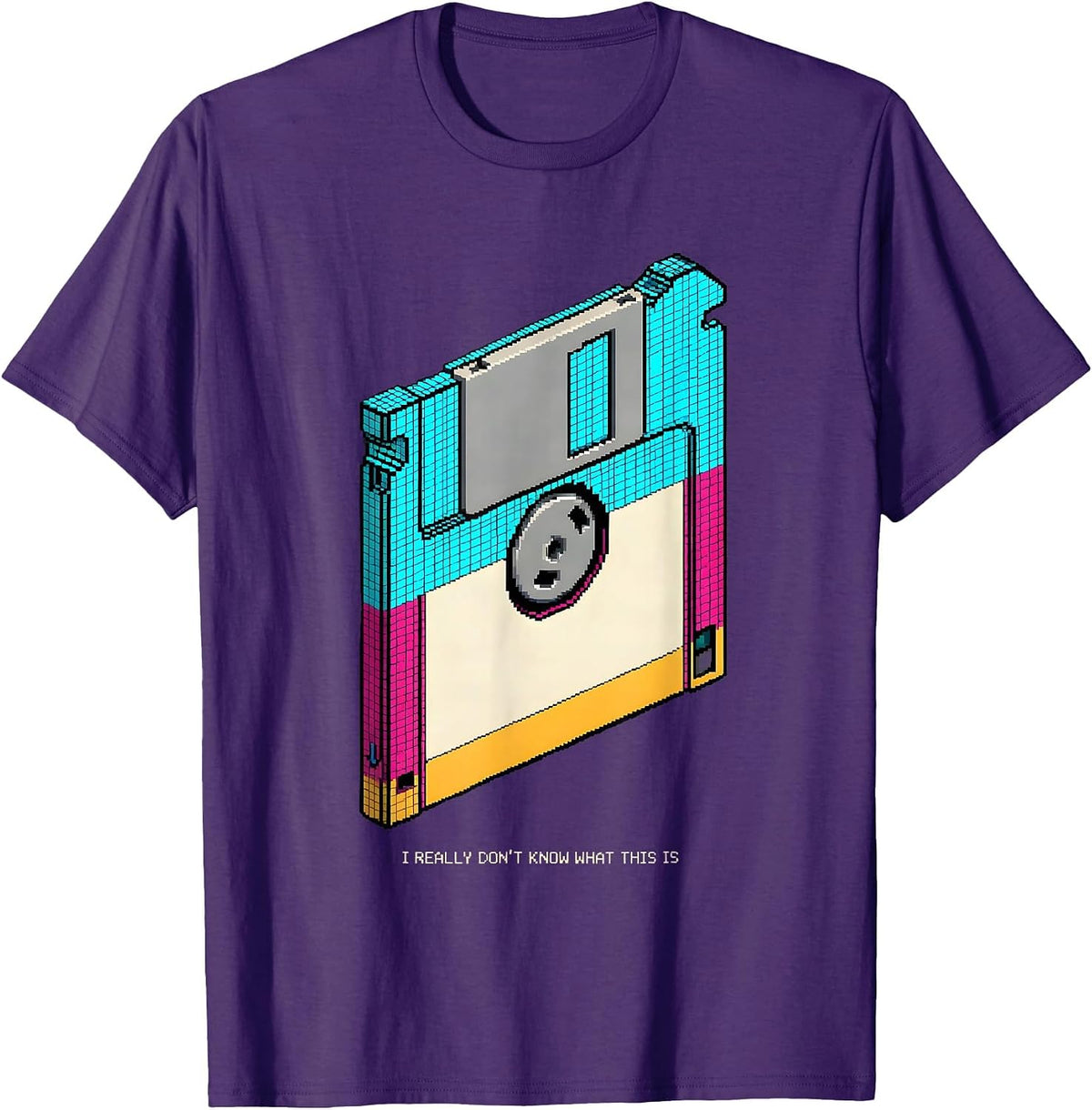 I Really Don't Know What This Is Pixel Art Retro 80s 90s T-Shirt - Purple