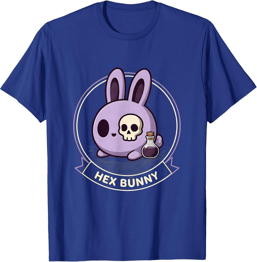 Hex Bunny Pastel Goth Kawaii Cute Creepy Witchy Gift T-Shirt - Royal Blue