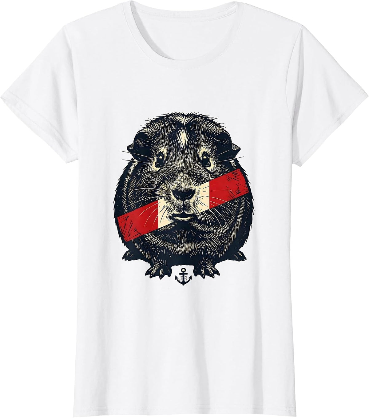Women's Peruvian Guinea Pig Flag Pride Heritage Souvenir T-Shirt - White