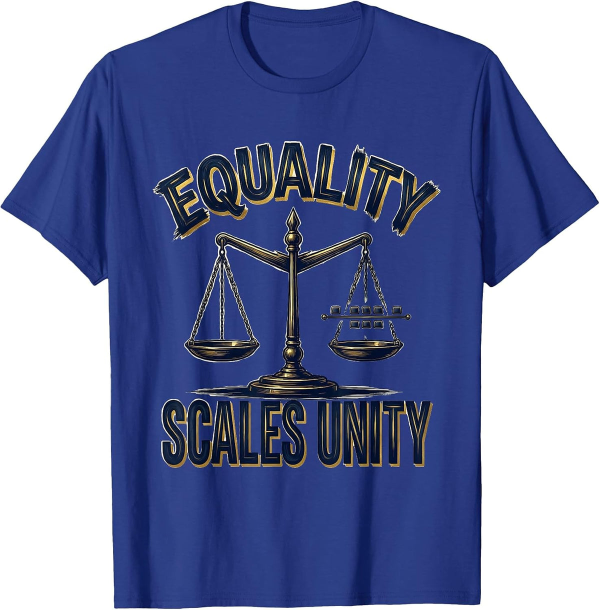 Men's Equality Scales Unity Antiracism Math Symbol Social Justice T-Shirt - Royal Blue