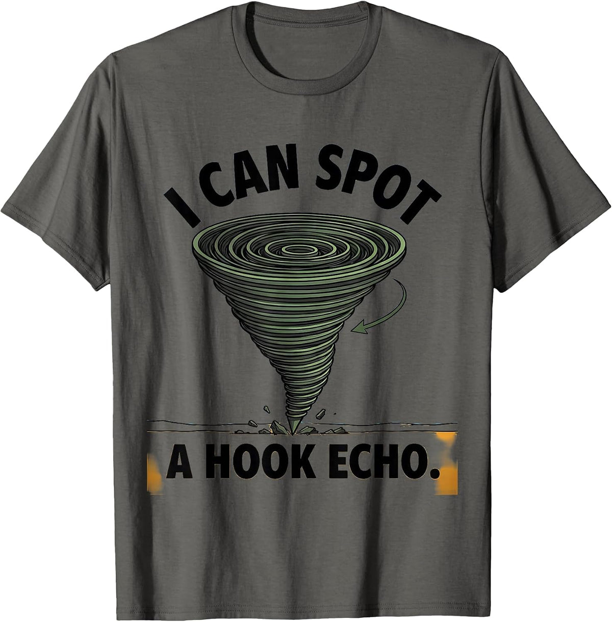 I Can Spot A Hook Echo Funny Storm Chaser Meteorology T-Shirt - Asphalt Grey