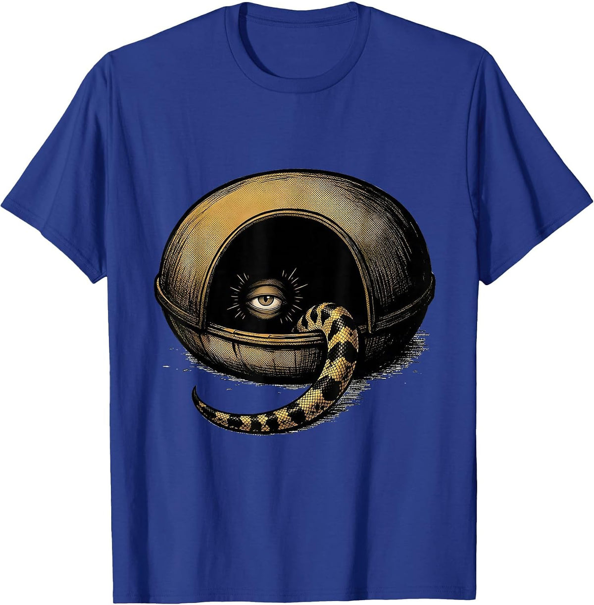 Banded Ball Python Comic Book Reptile Lover Humor T-Shirt - Royal Blue