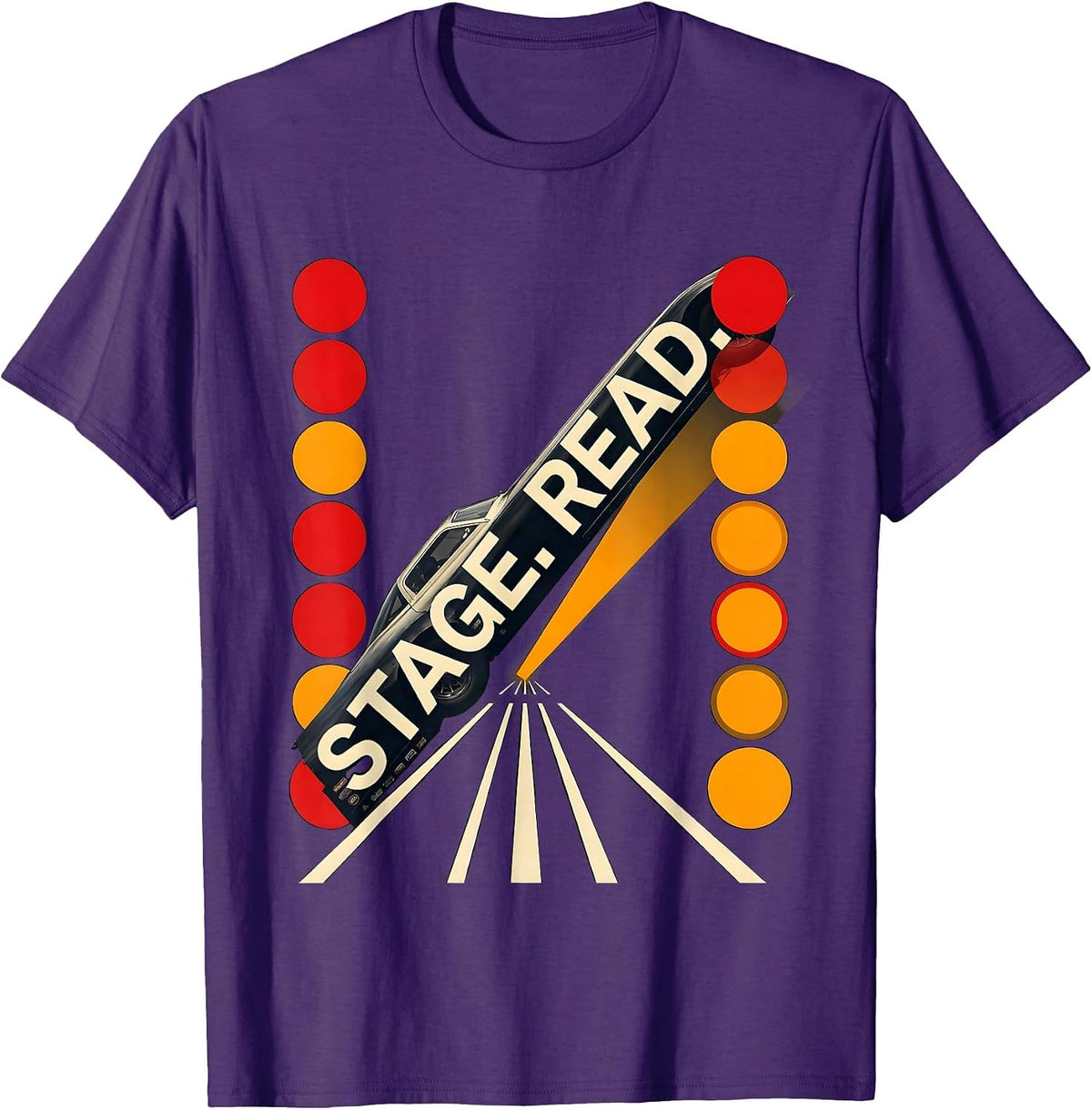 Men's Stage. Read Constructivist Poster Drag Racing RC Car T-Shirt - Purple