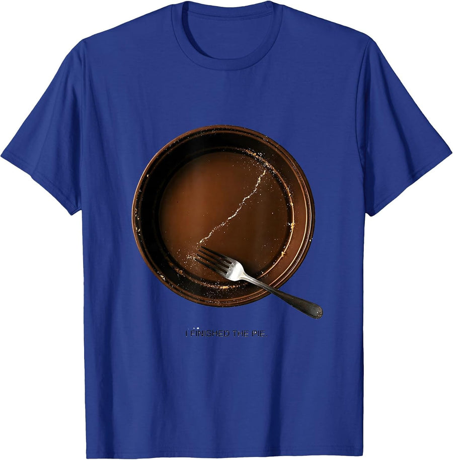 I Finished The Pie Funny Thanksgiving Family Matching Humor T-Shirt - Royal Blue