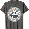 Cute Panda Teacher Bow Tie Chalkboard Design T-Shirt - Asphalt Grey