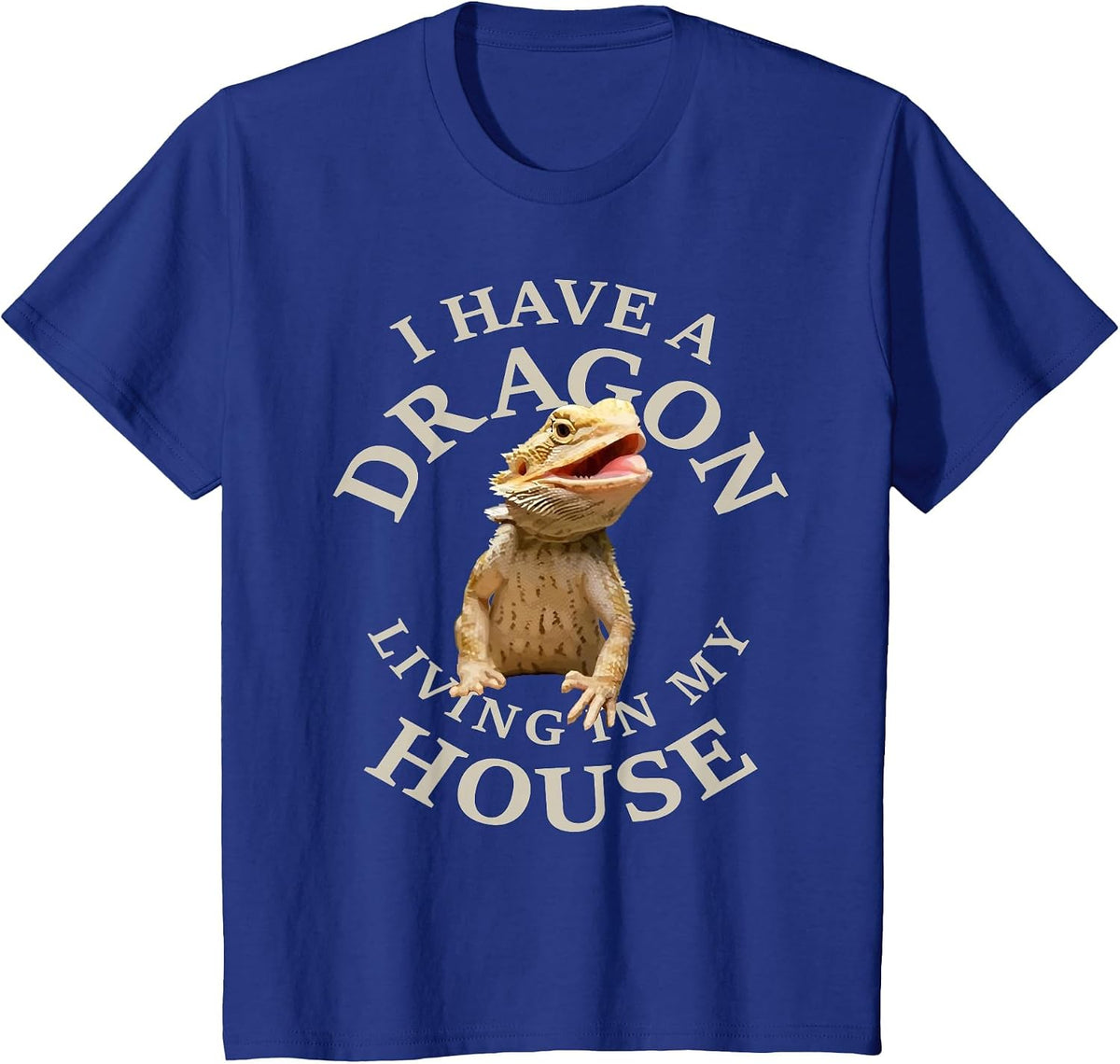 Bearded Dragon Clothing Pogona Barbata Lizard T-Shirt - Royal Blue