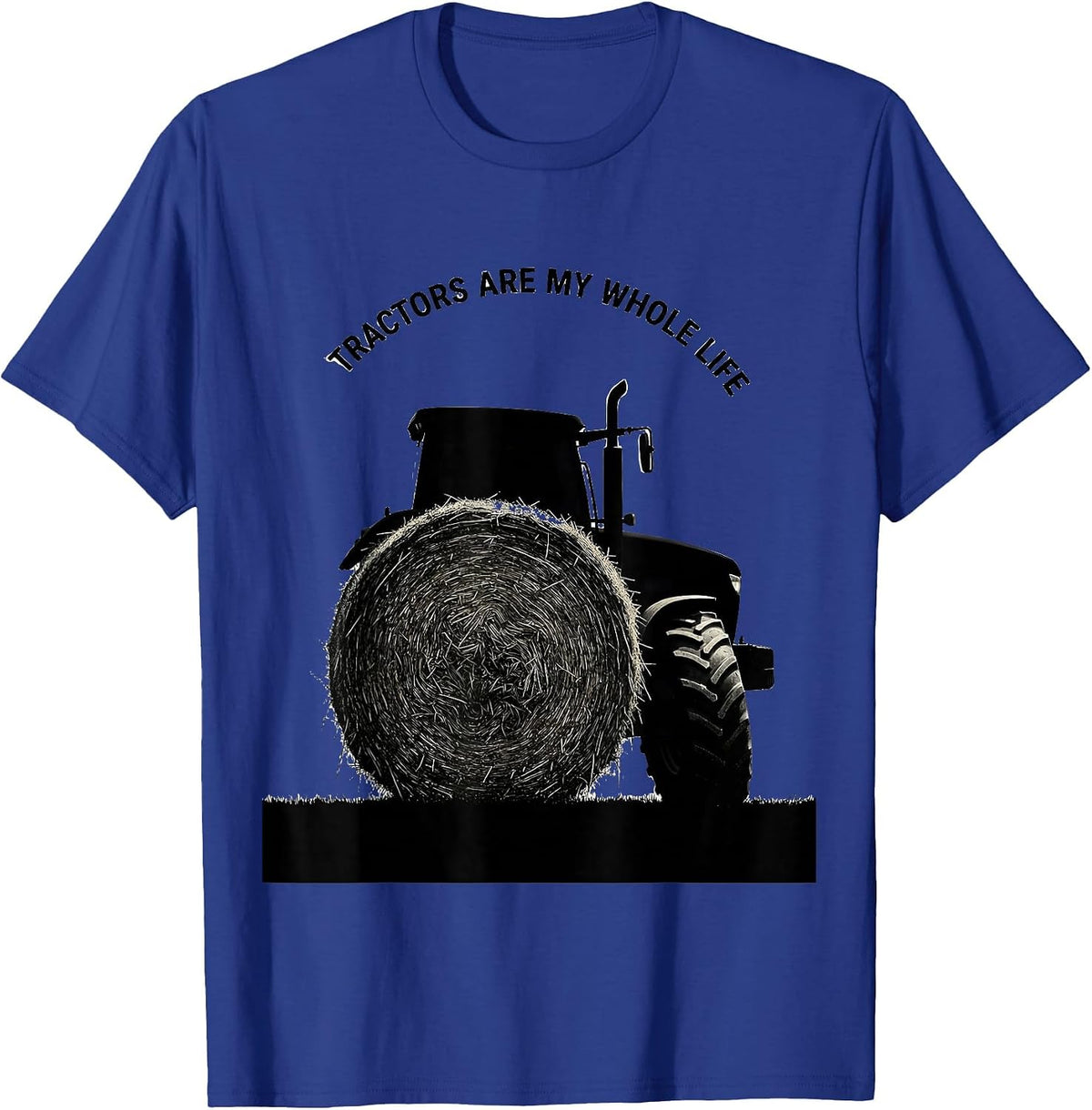 Men's Tractors Are My Whole Life Funny Farm Dad Tractor Enthusiast T-Shirt - Royal Blue