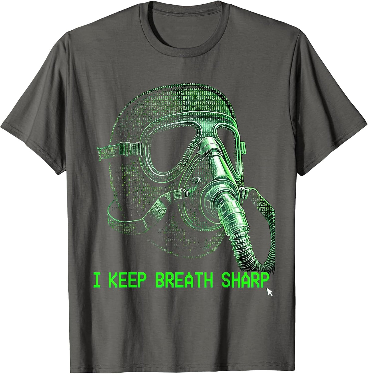 I Keep Breath Sharp Funny Respiratory Therapist RT Care Week T-Shirt - Asphalt Grey