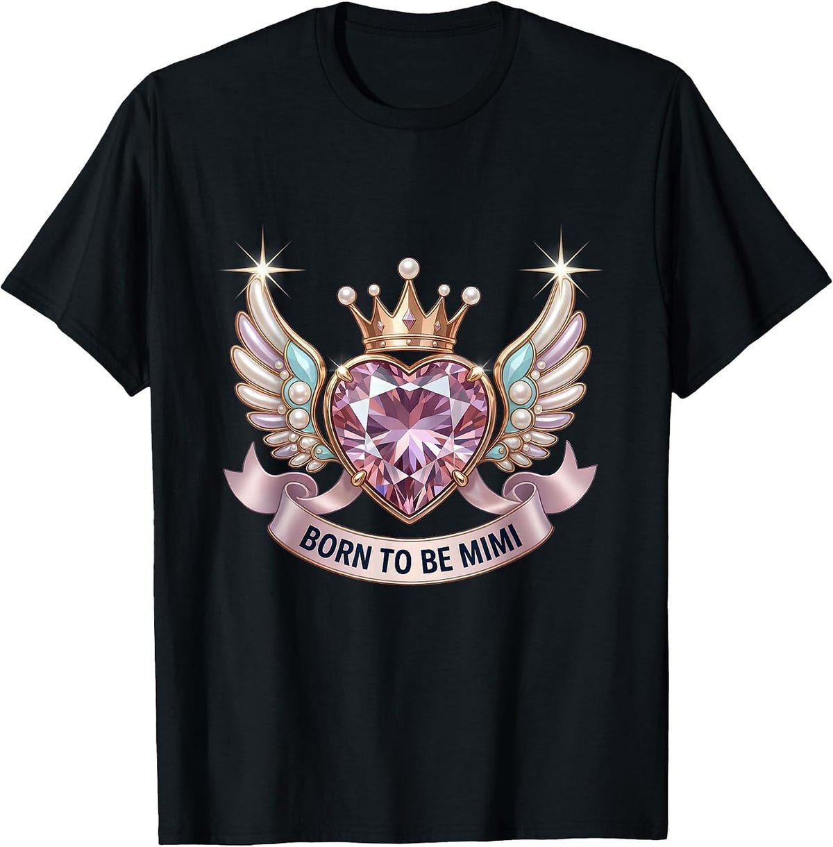 Men's Born to Be Mimi Grandma Gift Design T-Shirt - Black