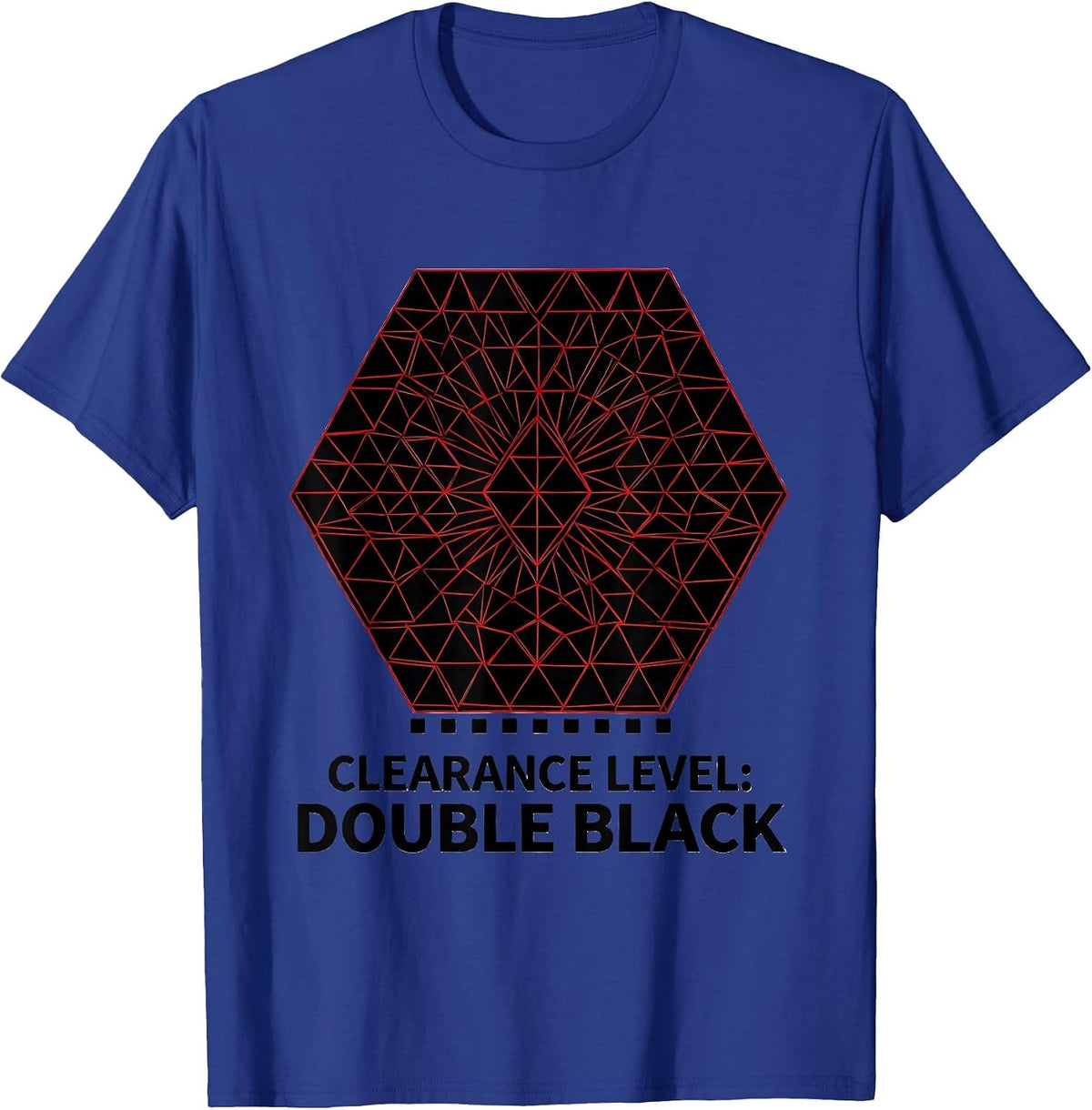 Clearance Level: Double Black Diamonds Ski Snowboard Gift T-Shirt - Royal Blue