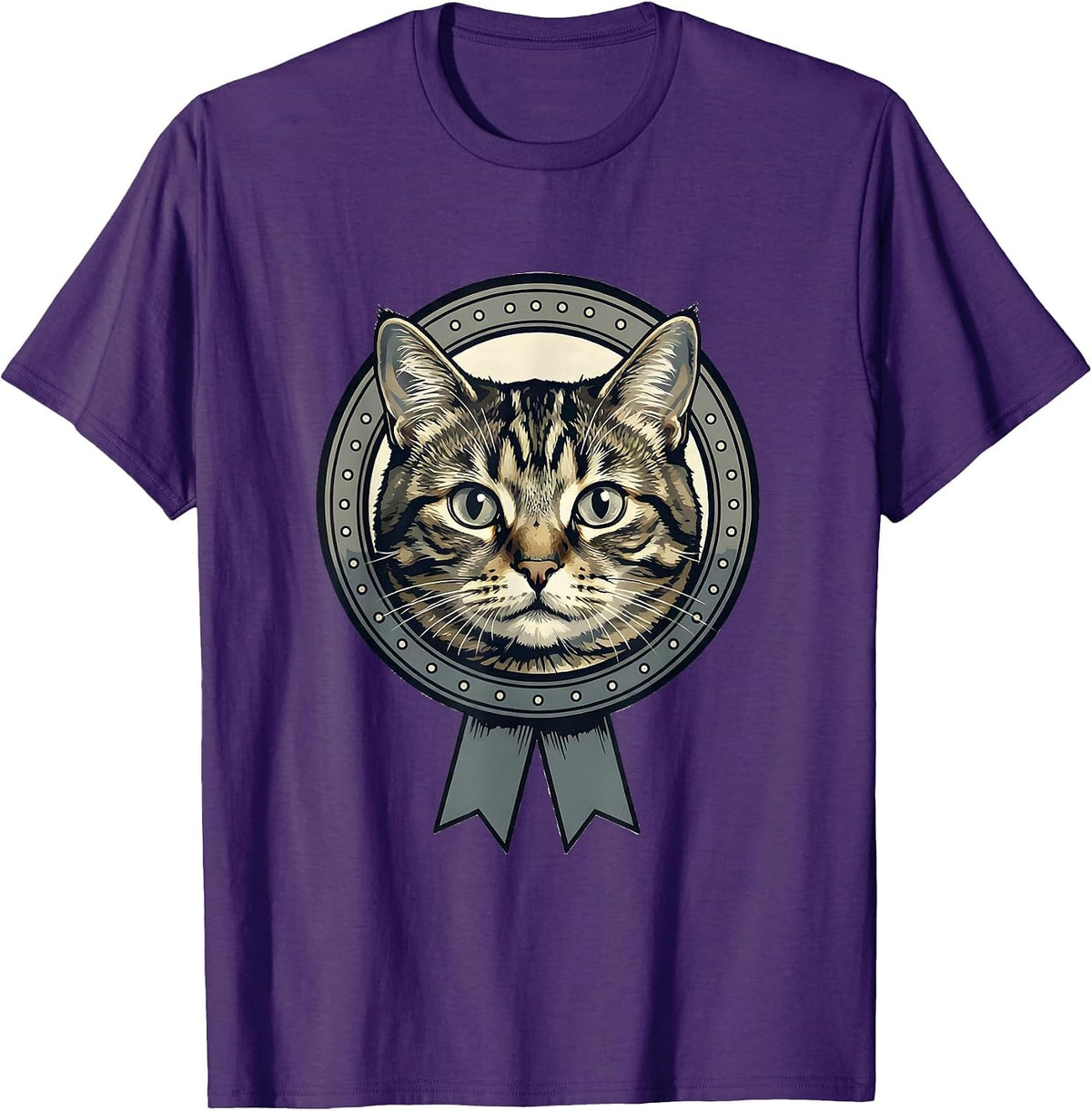 Rage Consumes Me Silly Staring Cat Meme Humor T-Shirt - Purple