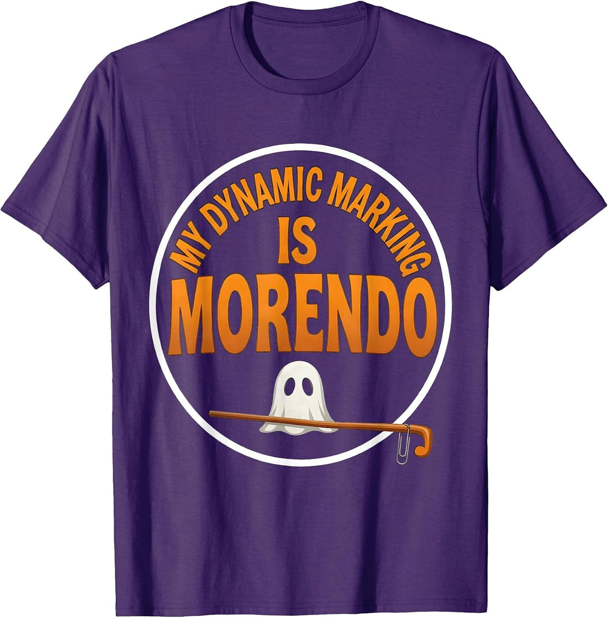 My Dynamic Marking Is Morendo Funny Music Teacher Ghost T-Shirt - Purple