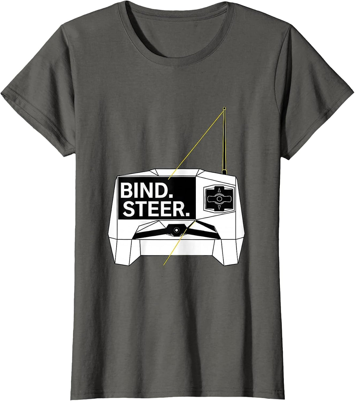 Women's Bind. Steer Swiss International RC Car Racing Drag Racing T-Shirt - Asphalt Grey