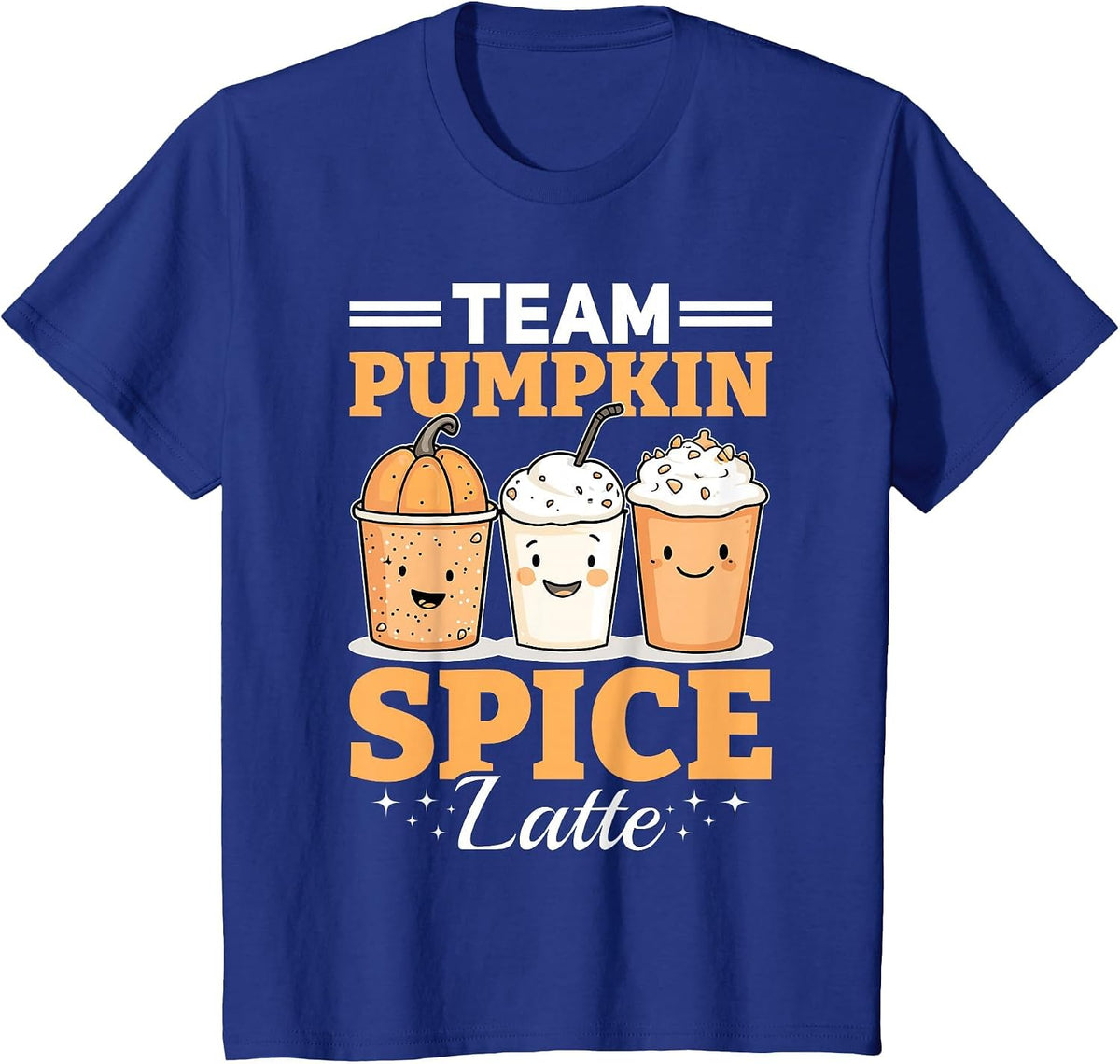 Pumpkin Spice Latte Fall Season Team Pumpkin Spice Latte T-Shirt - Royal Blue