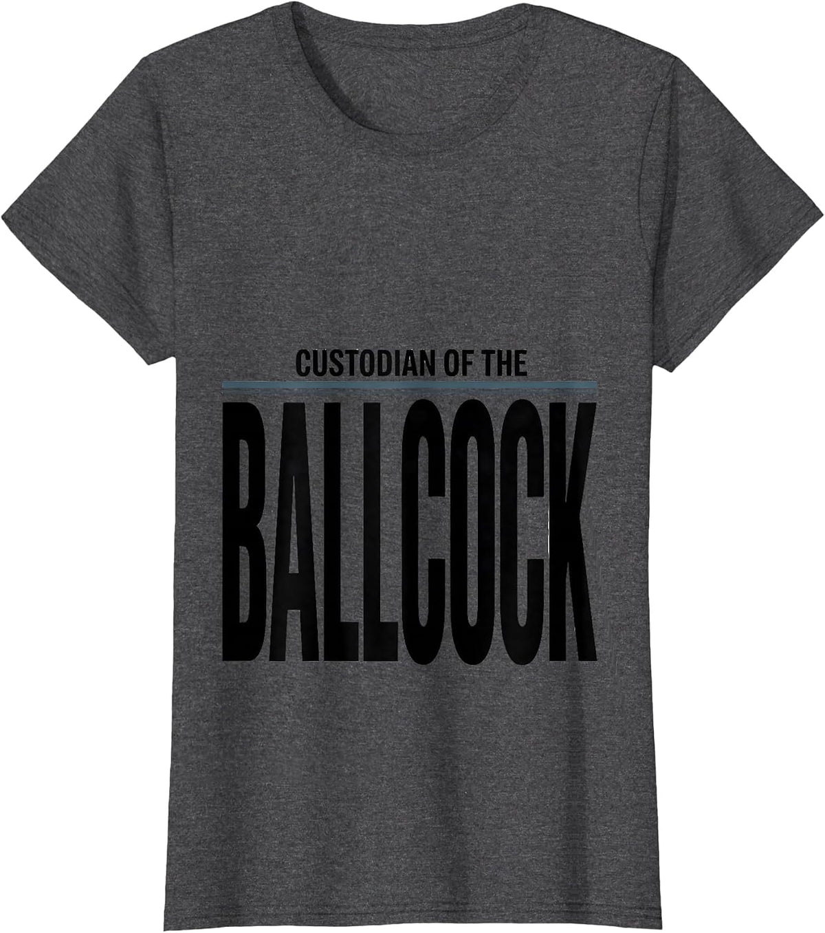 Women's Custodian Of The Ballcock Funny Plumber Pipefitter Gift T-Shirt - Dark Heather Grey