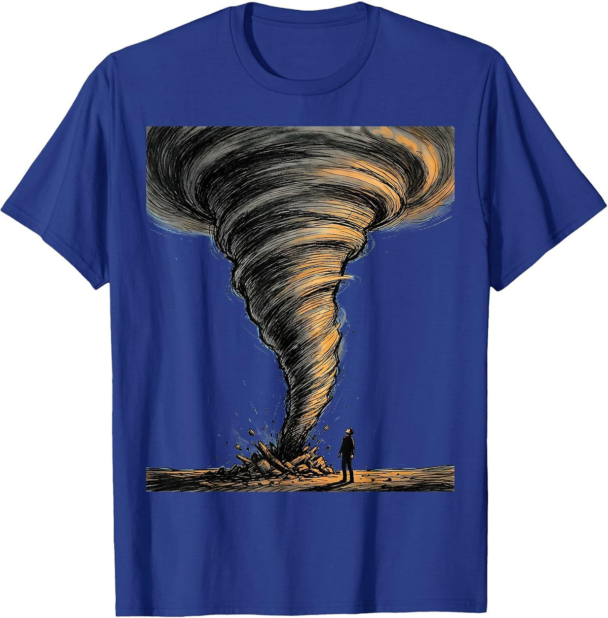Tornado Funnel Storm Chaser Meteorology Humor T-Shirt - Royal Blue