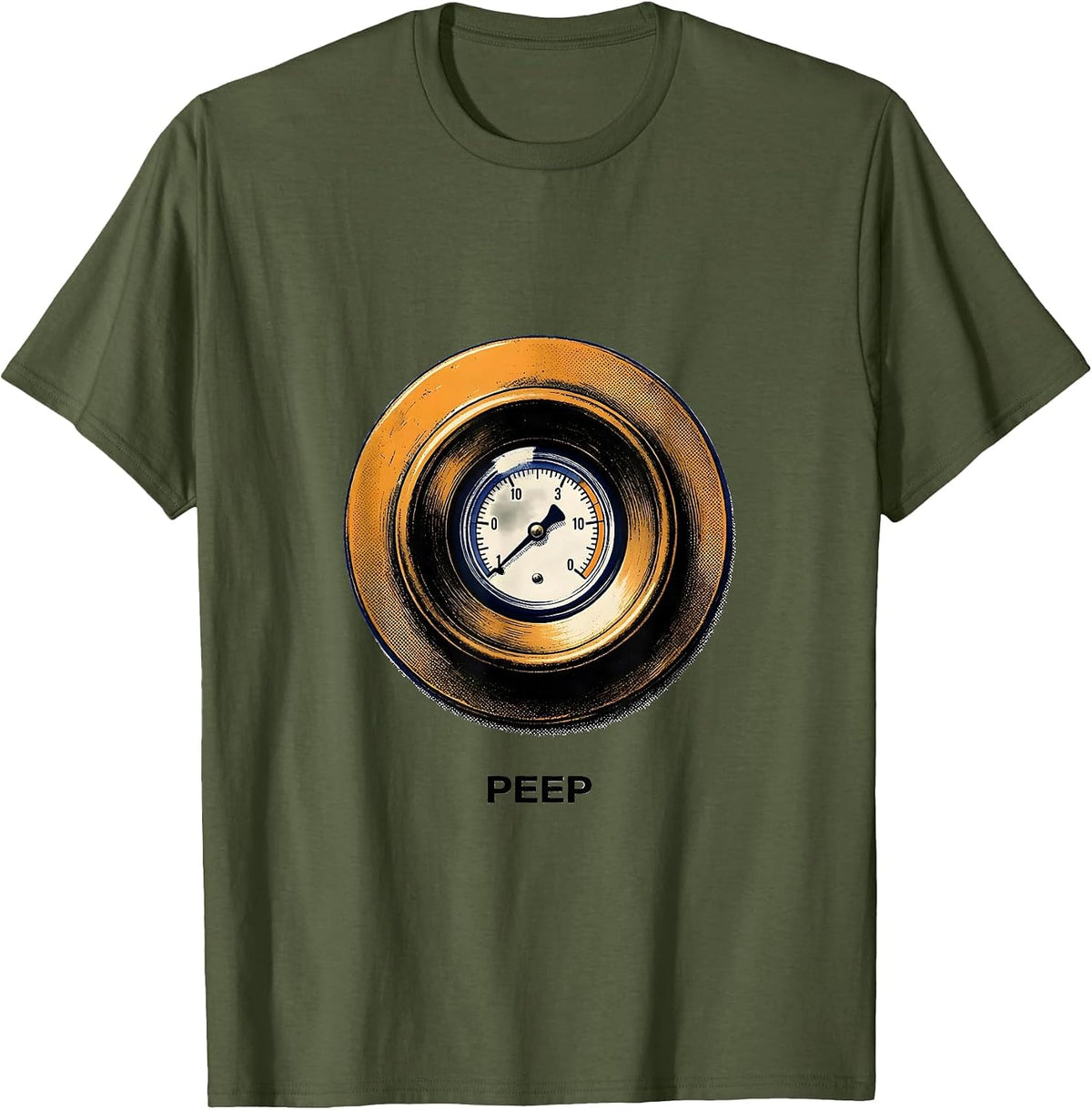 PEEP Professional Respiratory Therapist RT Humor T-Shirt - Olive Green