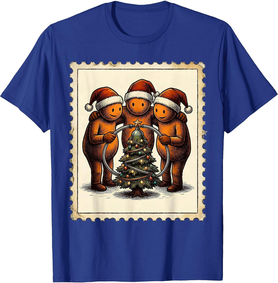 Respiratory Therapist Santa Hat Oxygen Tank Christmas Humor T-Shirt - Royal Blue