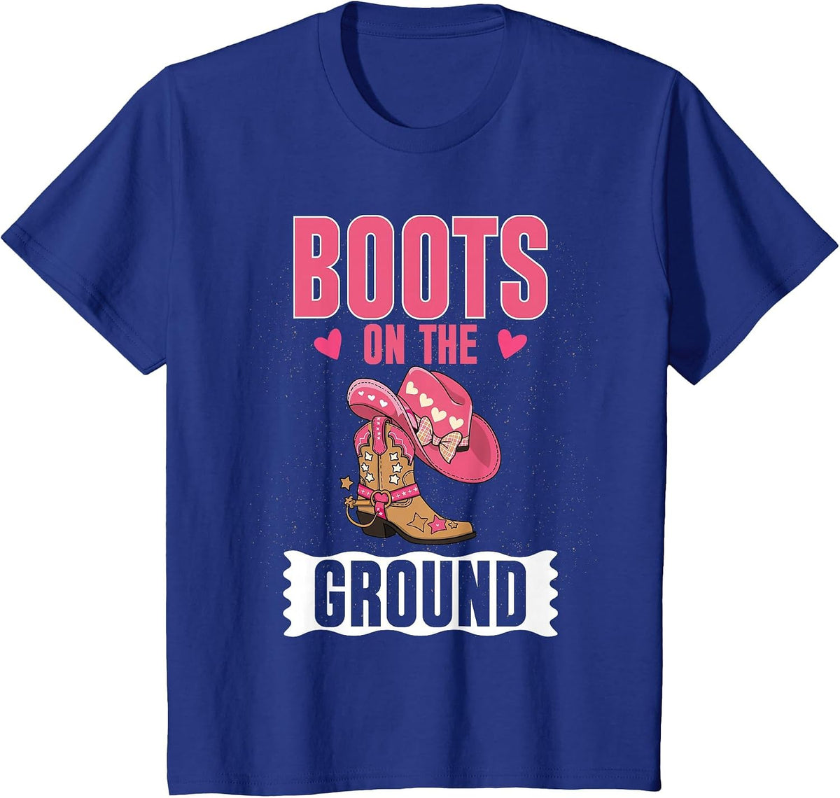 Boots on the Ground. Linedance T-Shirt - Royal Blue