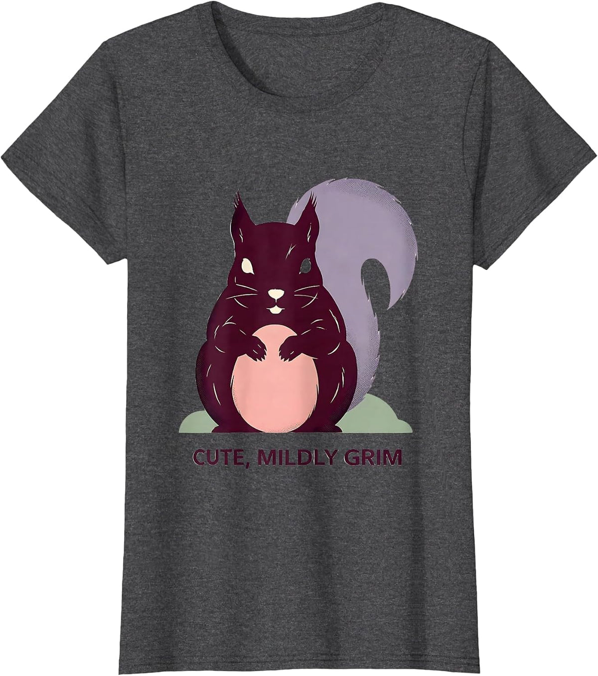 Women's Cute Mildly Grim Pastel Goth Kawaii Witchy Teen T-Shirt - Dark Heather Grey