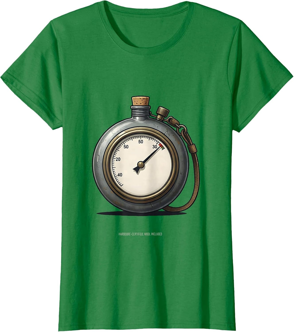 Hardcore-Certified, Wool Included Funny Civil War Reenactor T-Shirt - Kelly Green