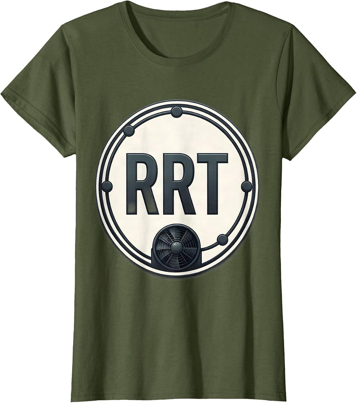 Women's RRT Respiratory Therapist RT Professional Pride T-Shirt - Olive Green
