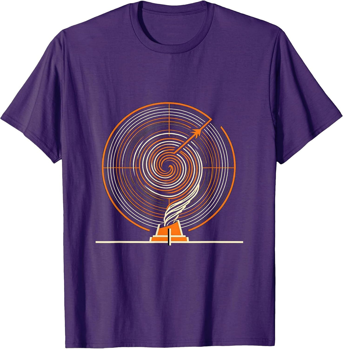 Hooked Vortex Minimalist Storm Chaser Enthusiast T-Shirt - Purple