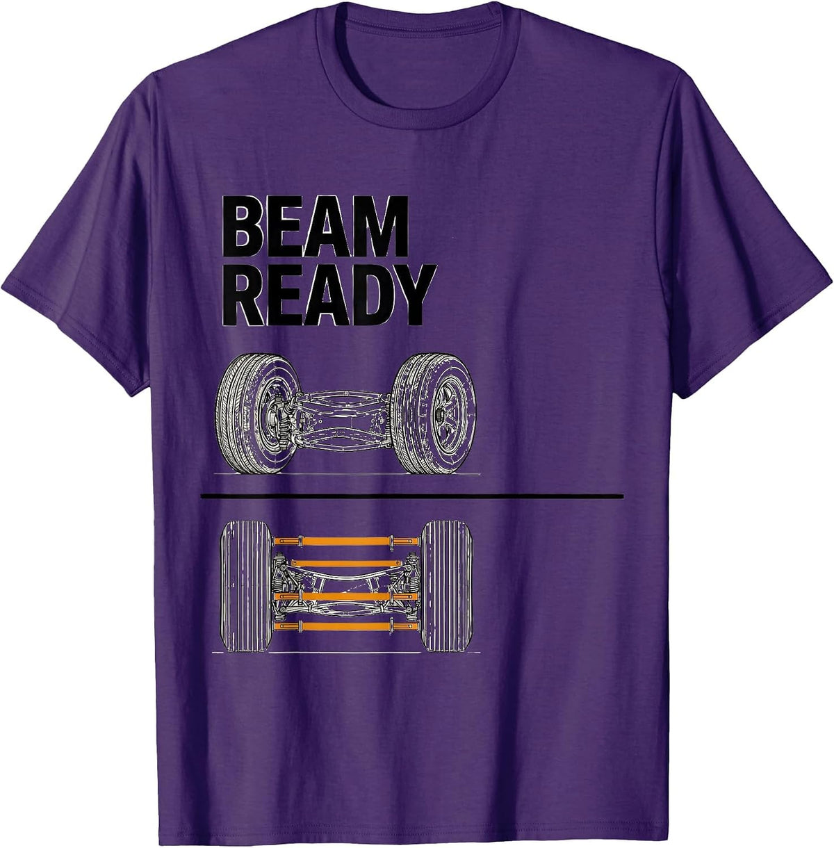 Beam Ready American Drag Racing RC Car Hobbyist T-Shirt - Purple
