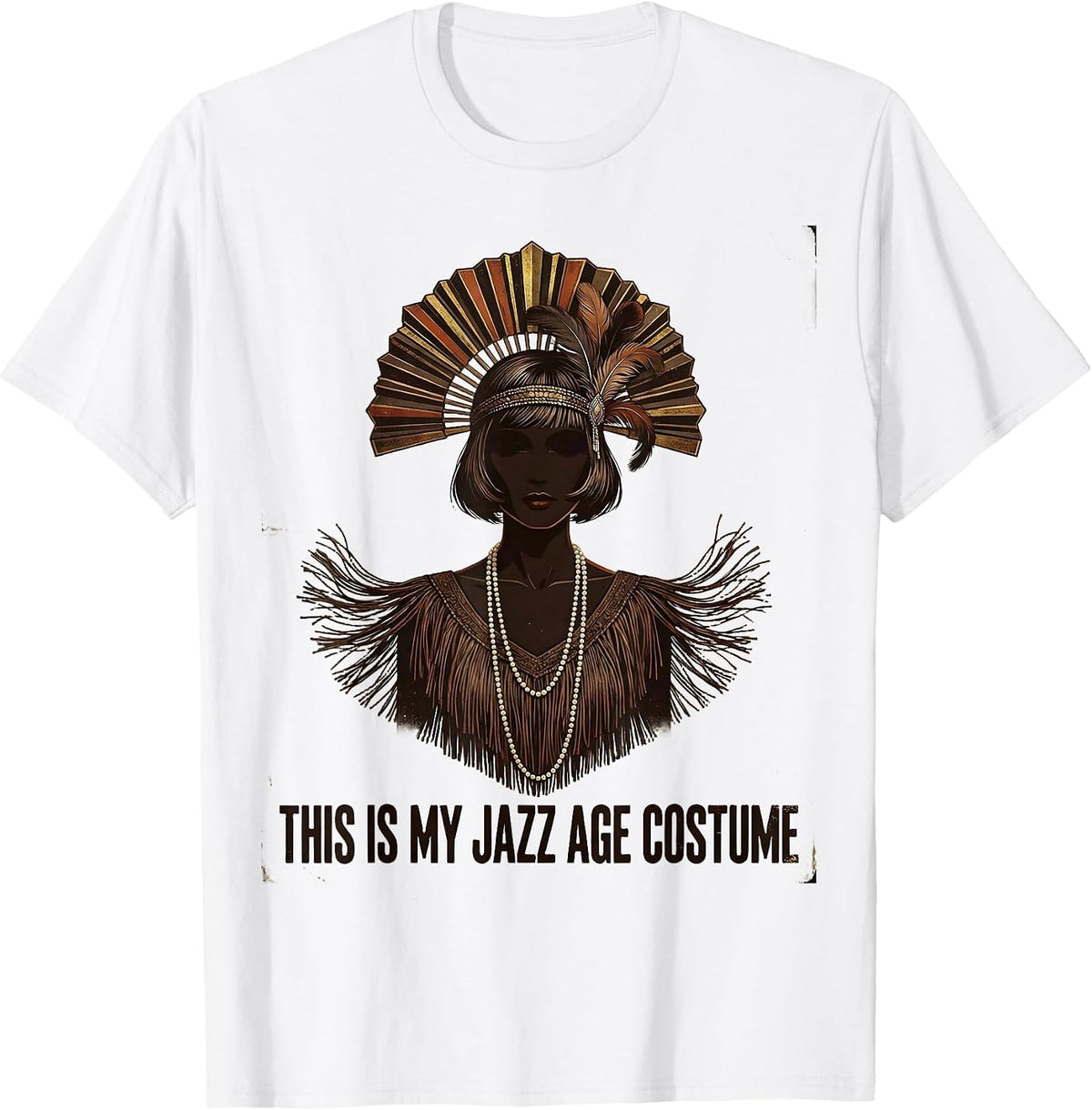 Men's This Is My Jazz Age Costume Vintage Flapper Halloween Party T-Shirt - White
