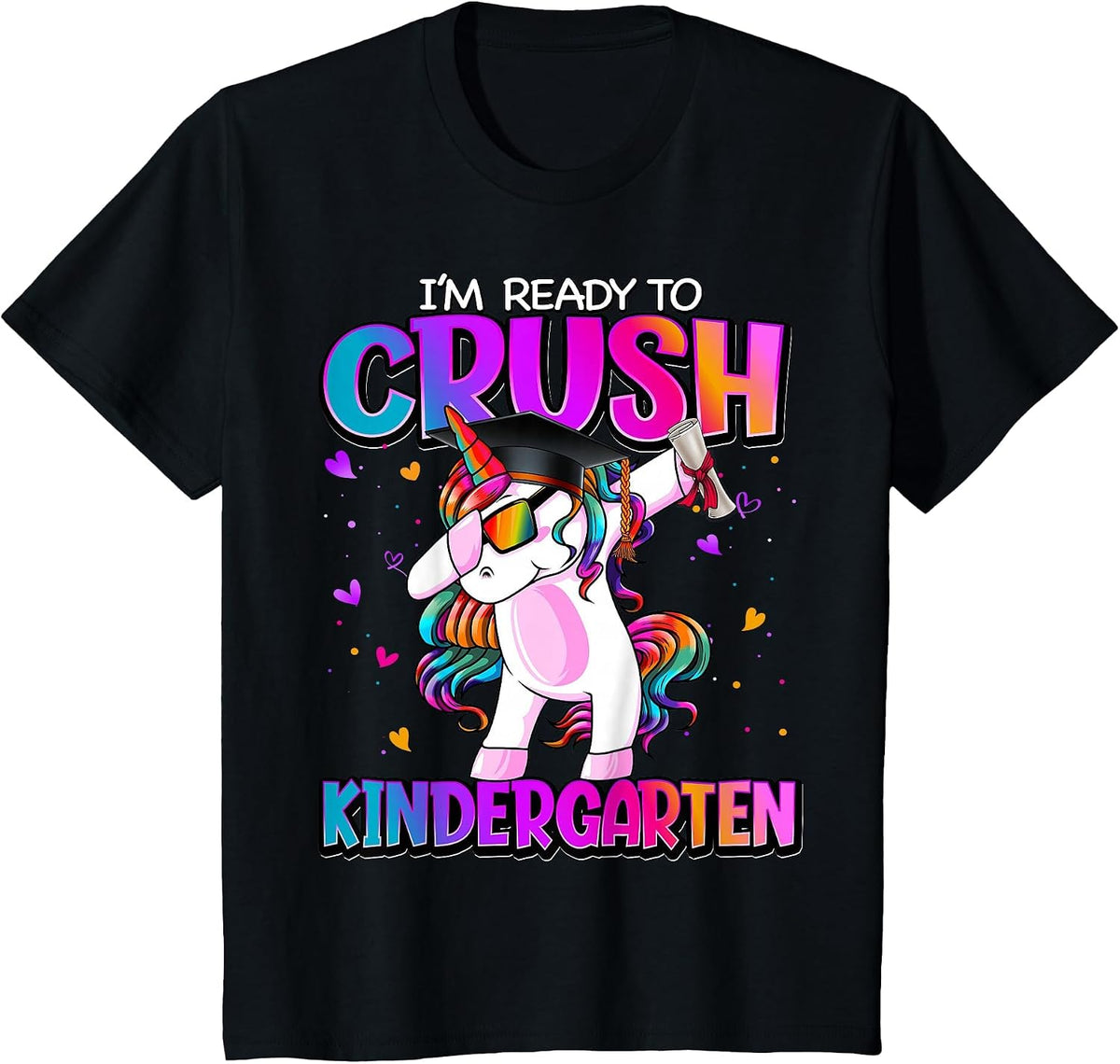 I'm Ready to Crush Kindergarten Back to School Kindergarten T-Shirt - Black