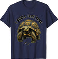 I Shell Take Time Funny Tortoise Lover Turtle Humor Gift T-Shirt - Navy Blue