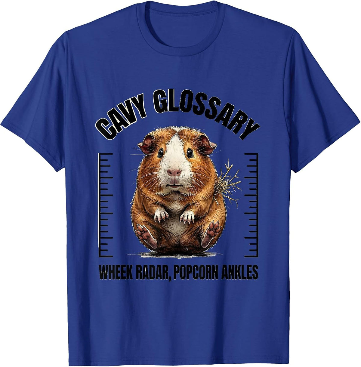 Men's Cavy Glossary: Wheek Radar, Popcorn Ankles Funny Cavy Lover T-Shirt - Royal Blue