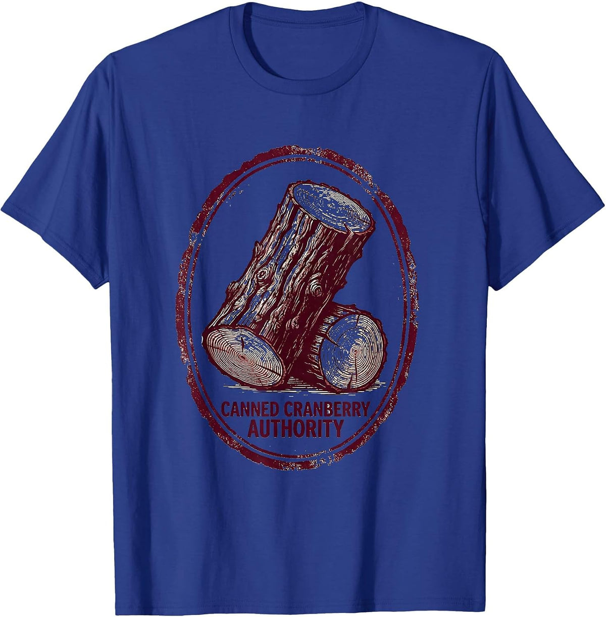 Men's Canned Cranberry Authority Funny Thanksgiving Food Matching T-Shirt - Royal Blue