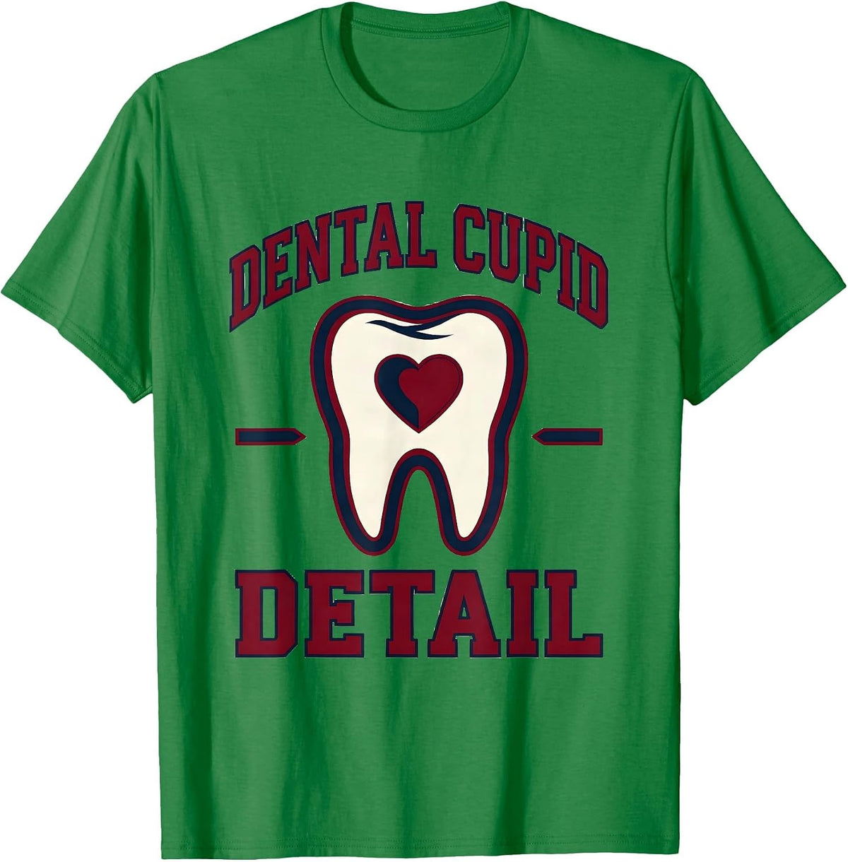 Men's Dental Cupid Detail Funny Dental Professional Valentine T-Shirt - Kelly Green