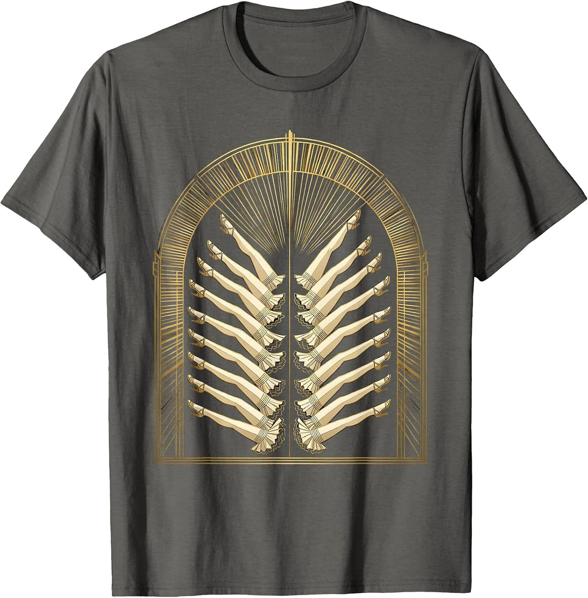 Men's Showgirl Chorus Line Kick Dance Graphic T-Shirt - Asphalt Grey