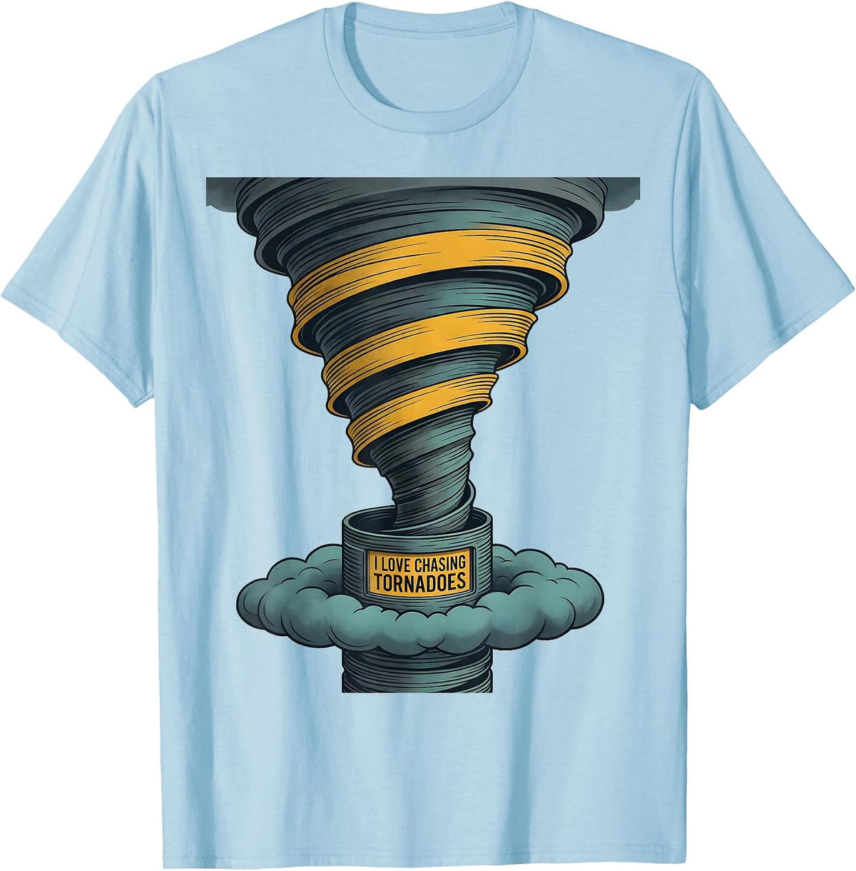 I Love Chasing Tornadoes Midcentury Modern Storm Chaser T-Shirt - Baby Blue