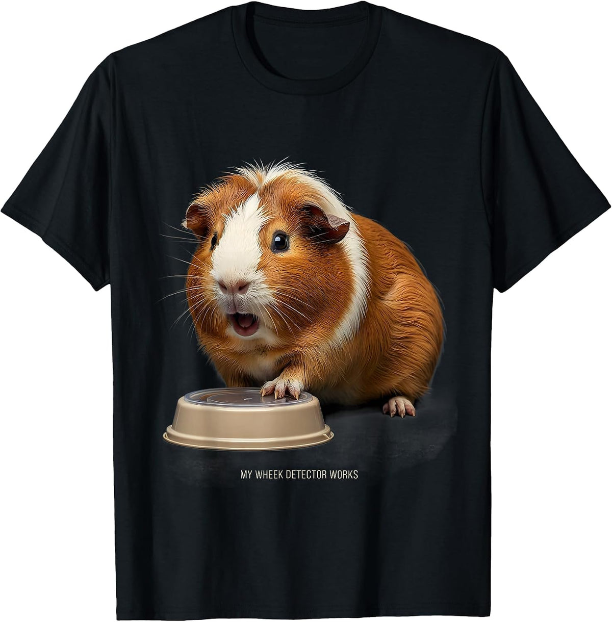 Men's My Wheek Detector Works Funny Guinea Pig Cavy Lover Gift T-Shirt - Black