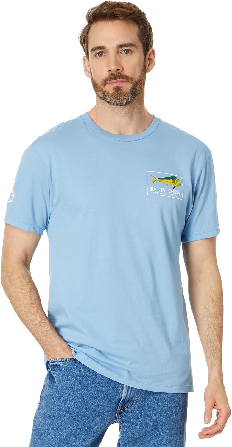 Salty Crew Men's Golden Mahi Premium Short Sleeve Tee - Marine Blue