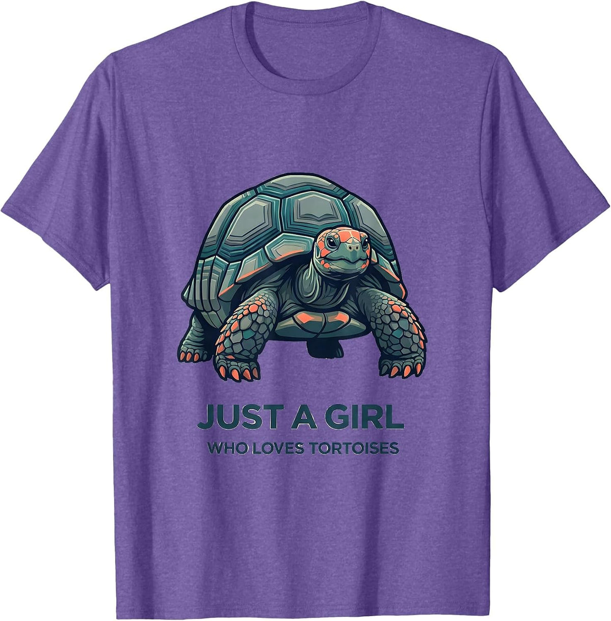 Men's Just A Girl Who Loves Tortoises Funny Reptile Lover Gift T-Shirt - Purple Heather