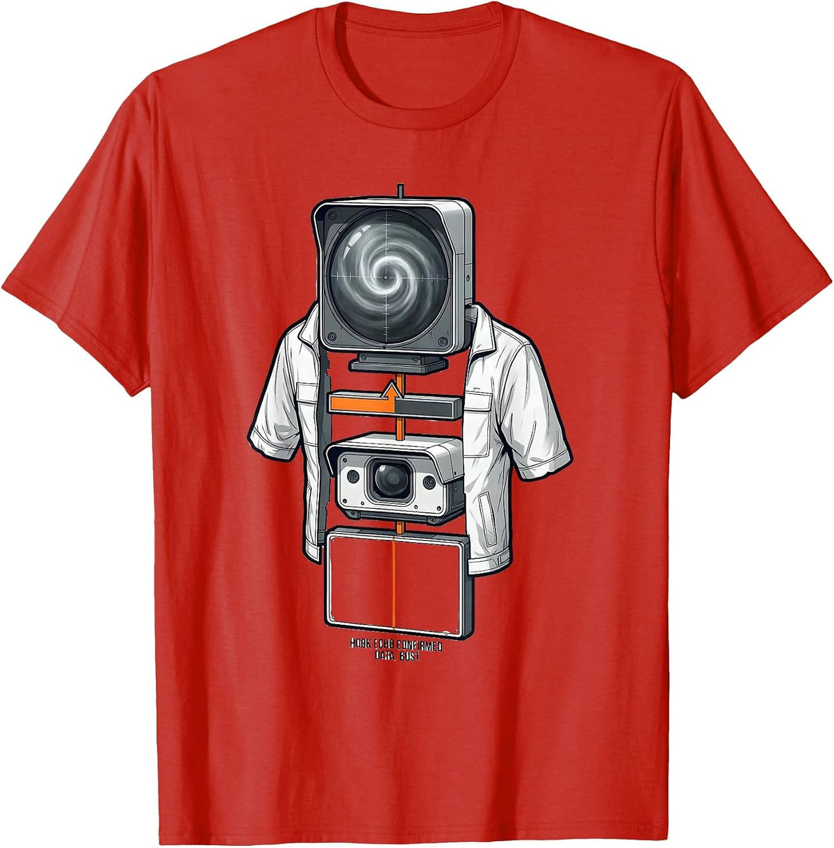 Men's Hook Echo Confirmed Data Bust Storm Chaser Meteorology Humor T-Shirt - Red