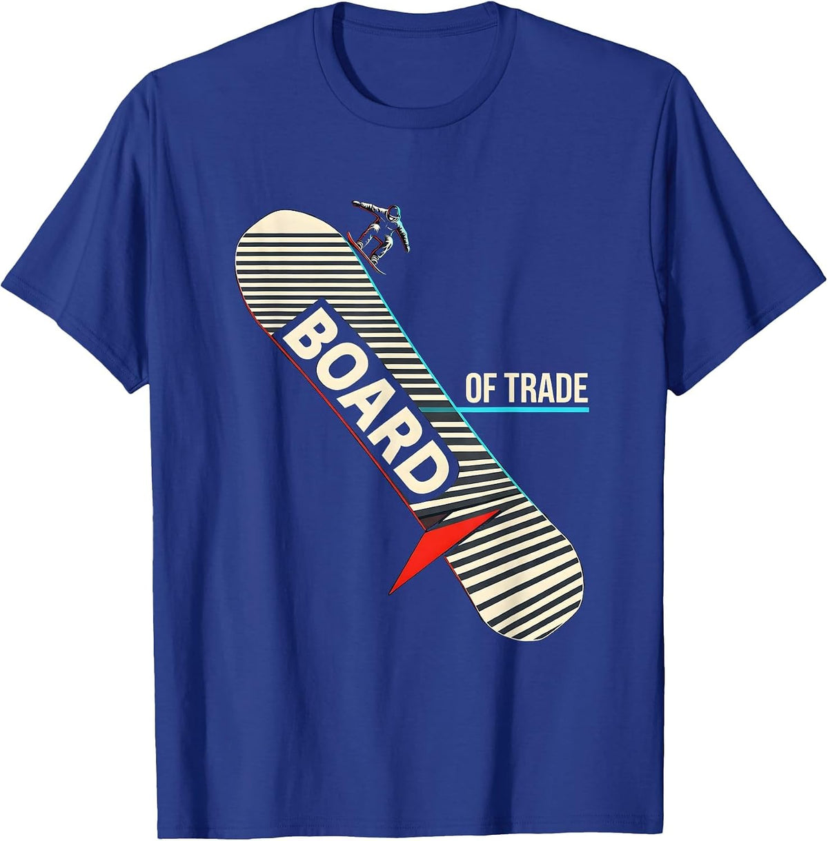 Men's Board Of Trade New Wave Snowboarder Winter Sports Pride T-Shirt - Royal Blue