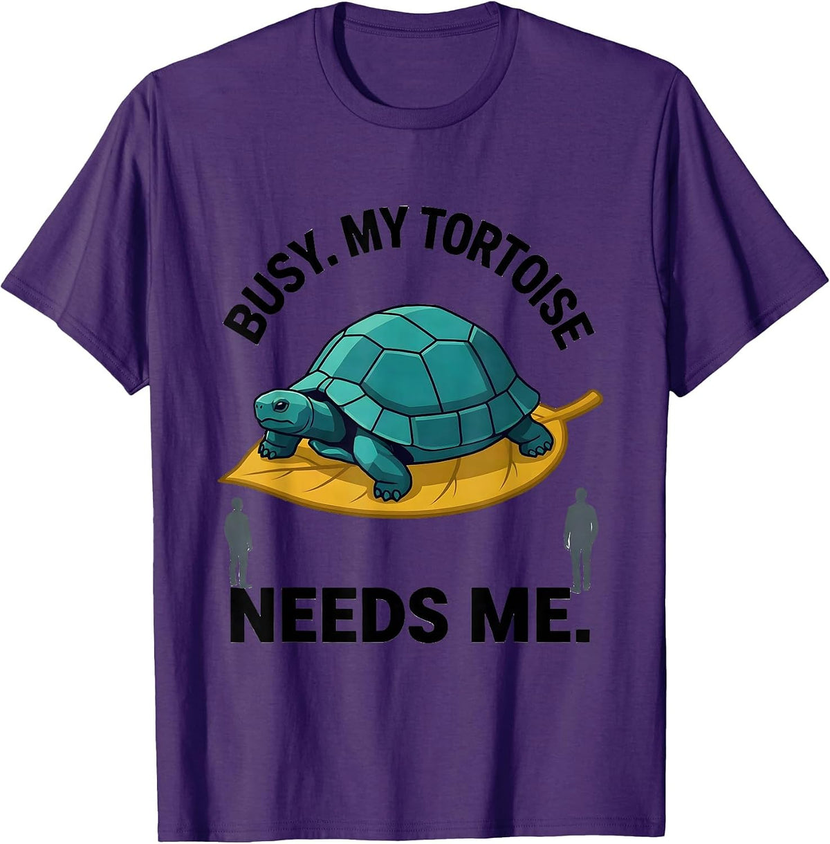 Men's Busy. My Tortoise Needs Me Funny Pet Lover Gift T-Shirt - Purple