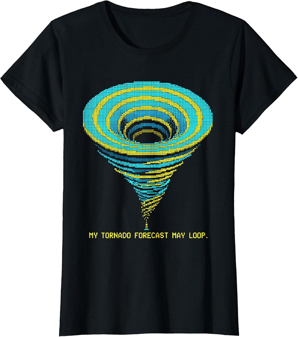Women's My Tornado Forecast May Loop Funny Storm Chaser Meteorology T-Shirt - Black