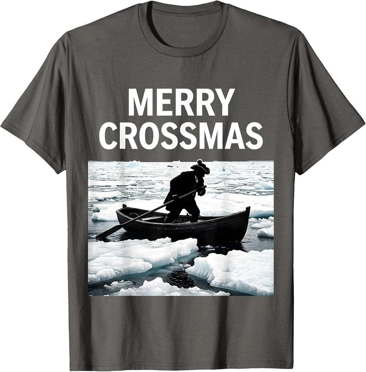 Merry Crossmas Historic Washington Crossing 250th T-Shirt - Asphalt Grey