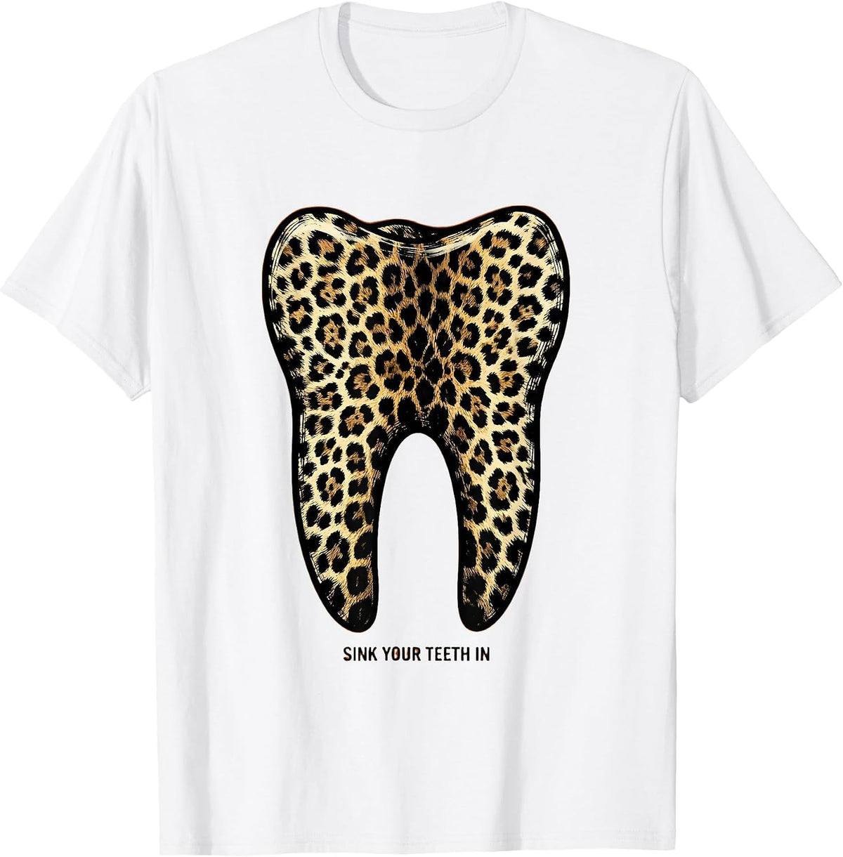 Men's Sink Your Teeth In Dental Halloween Design T-Shirt - White