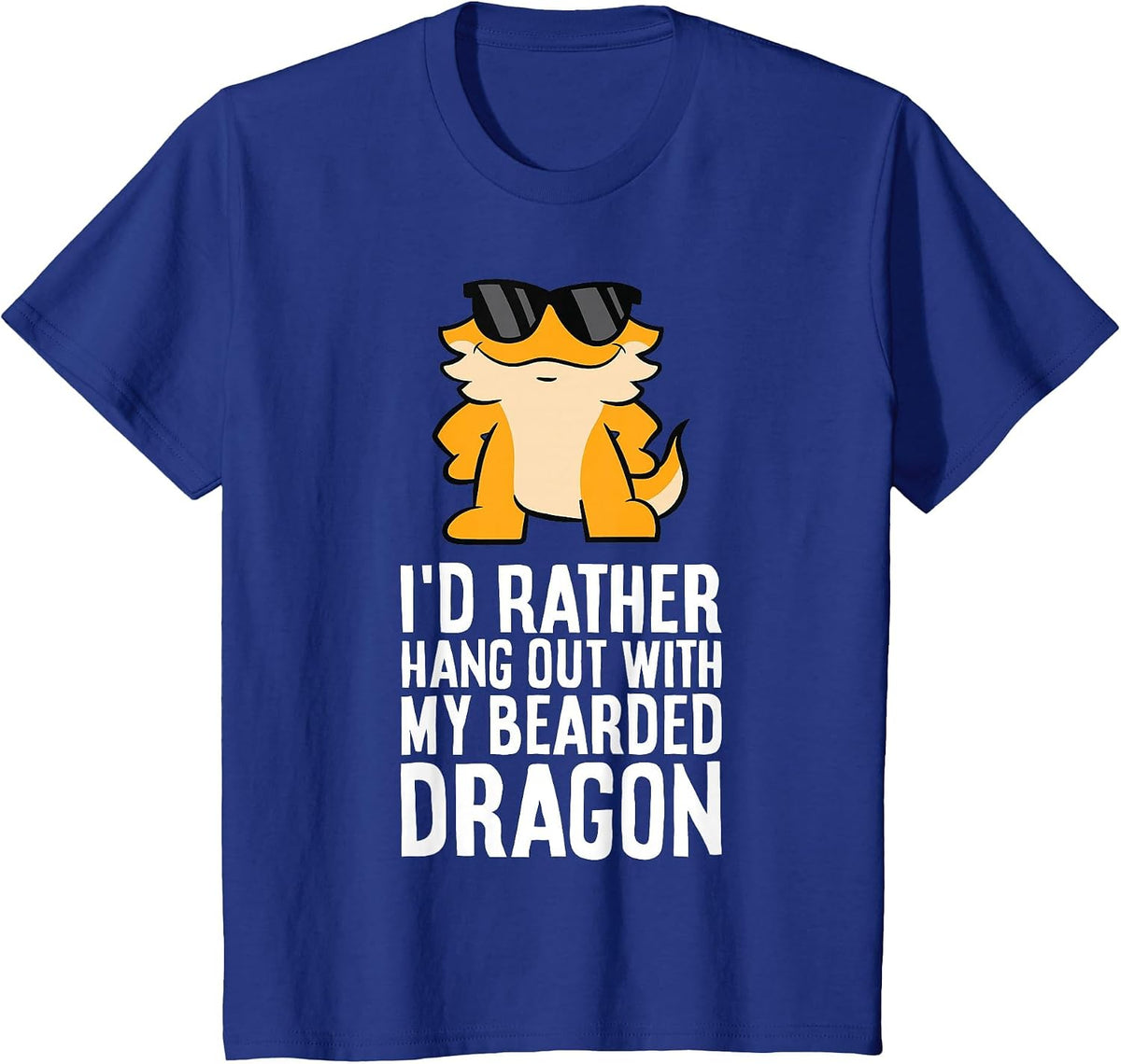 I'd Rather Hang Out with My Bearded Dragon T-Shirt - Royal Blue